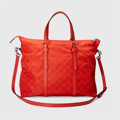 gucci small nylon guccissima tote